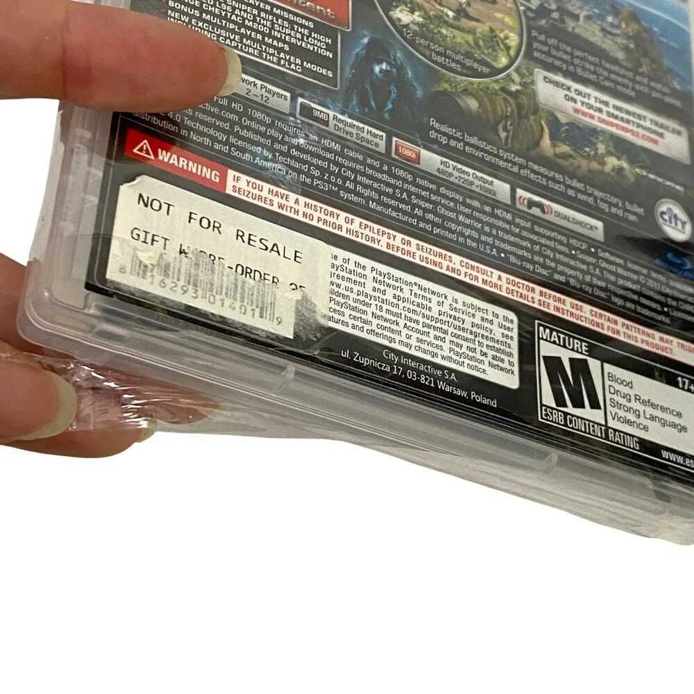 Sniper Ghost Warrior Sony PlayStation 3 PS3 Video Game M Mature Sealed Tears**